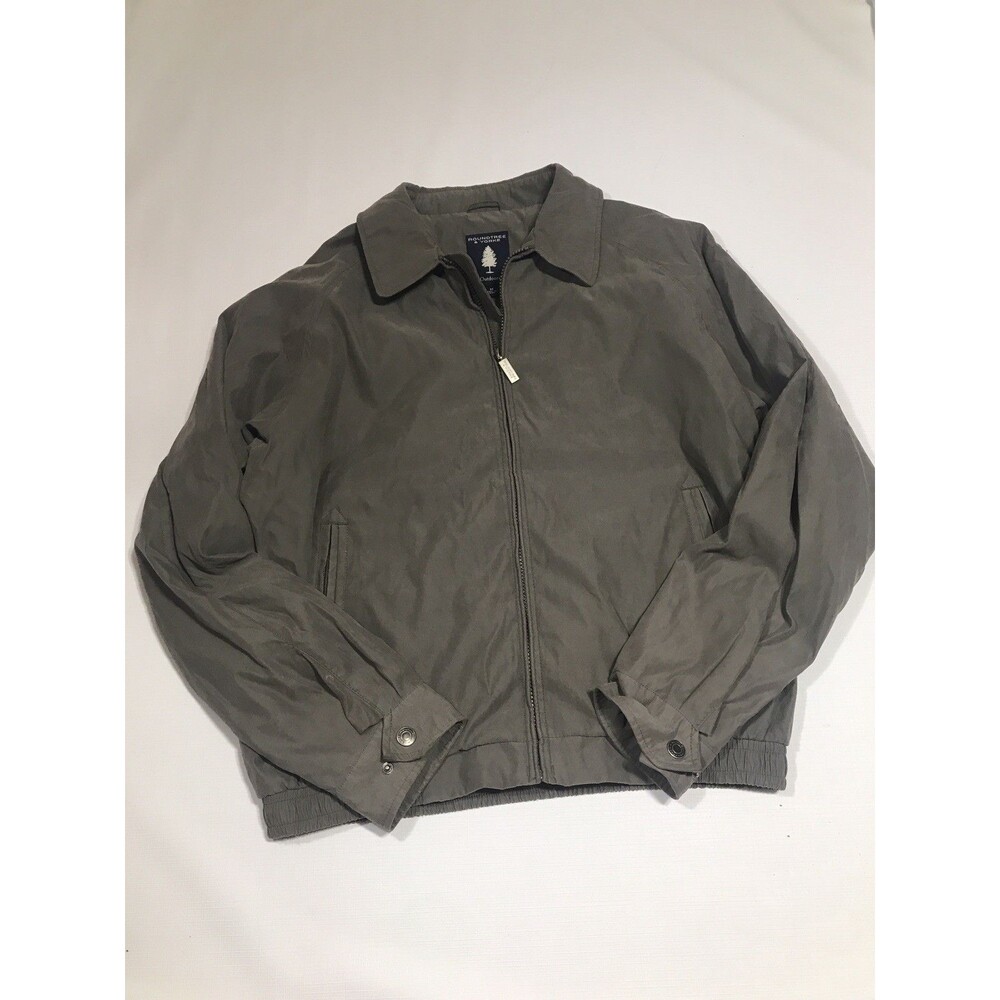 Roundtree & Yorke Outdoors Men's Grey Mid-Length Jacket Zipper Lined Pockets M